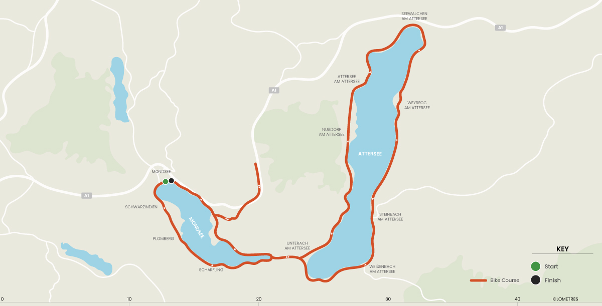 Radstrecke ALOHA TRI Mondseeland Radstrecke ALOHA TRI Mondseeland